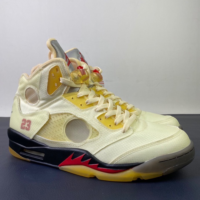 Jordan 5 Retro OFF-WHITE Sail - Click Image to Close