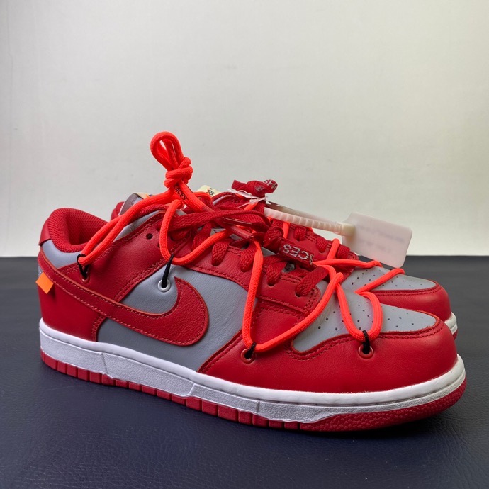 Nike Dunk Low Off-White University Red - Click Image to Close