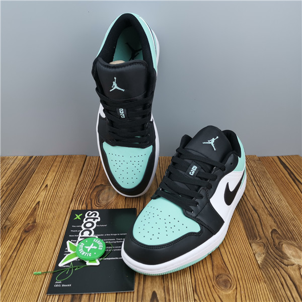 Air Jordan 1 Low Emerald Toe 553558-117 - Click Image to Close