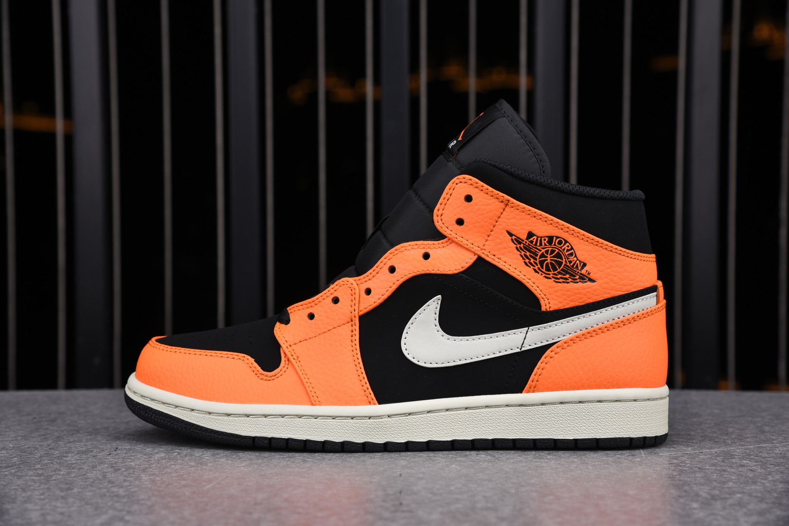 Jordan 1 Mid Black Cone - Click Image to Close