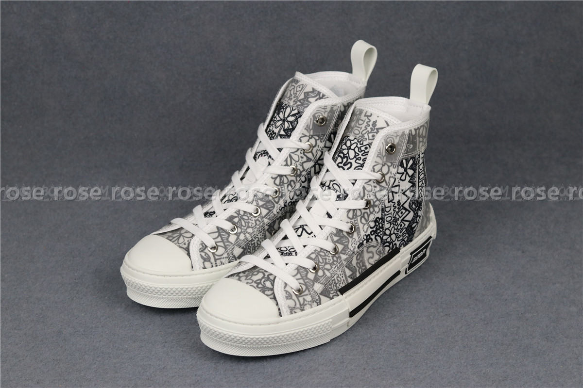 Dior And Shawn B23 High Top Bee Embroidery rose2020100835