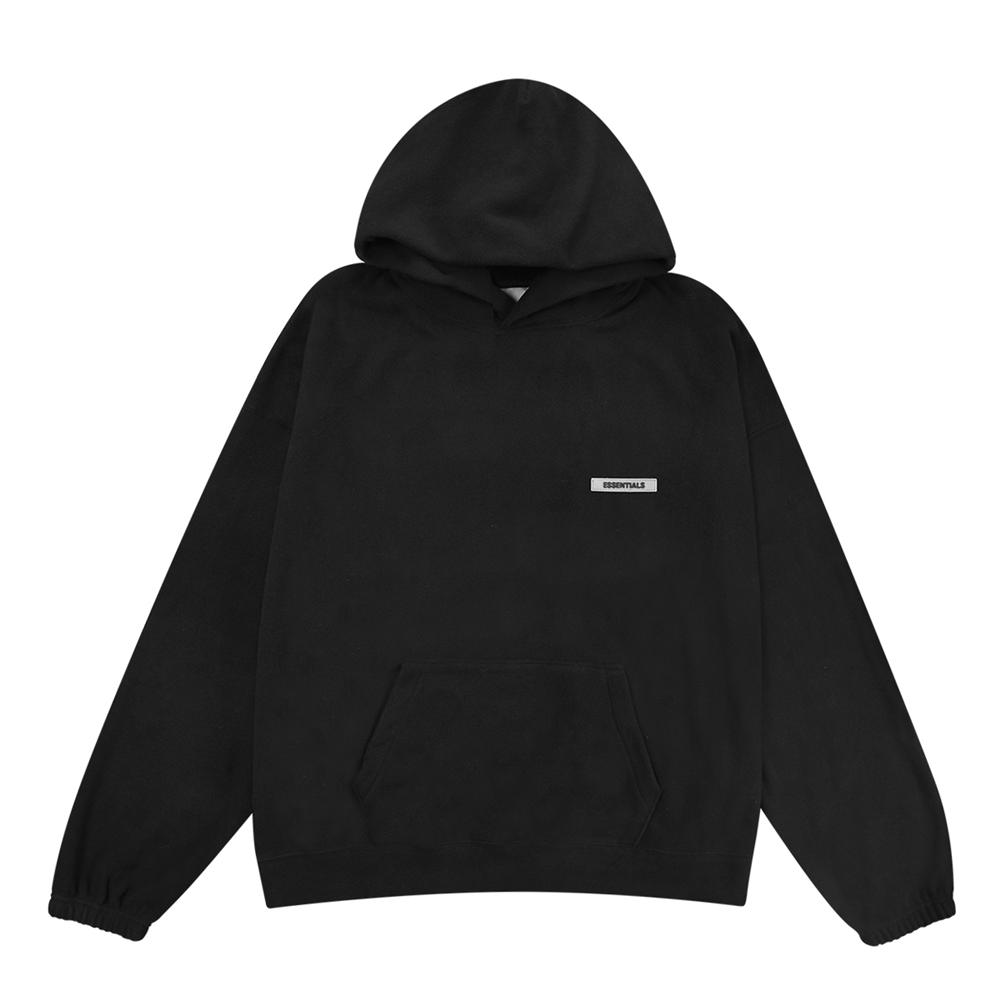 FOG essentials polar fleece hoodie grey/dark green/dark grey ...