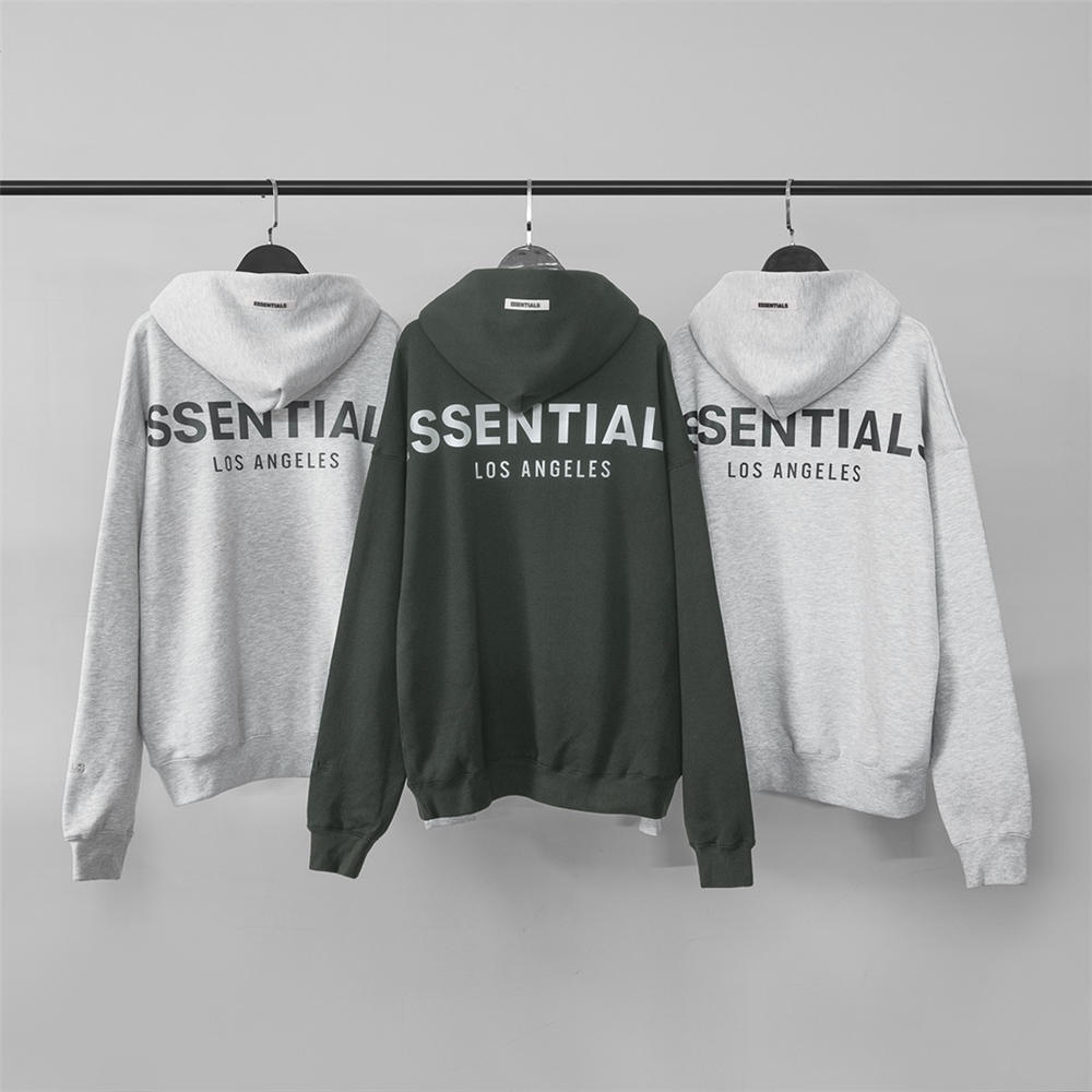 FOG essentials los angeles 3m reflective hoodie grey/black