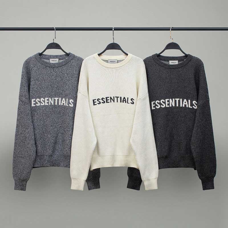 FOG essentials knit sweater grey/white/black - Click Image to Close