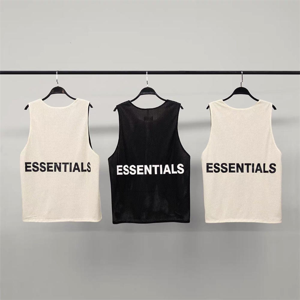 FOG essentials mesh reversible sleeveless vest t-shirt white/black