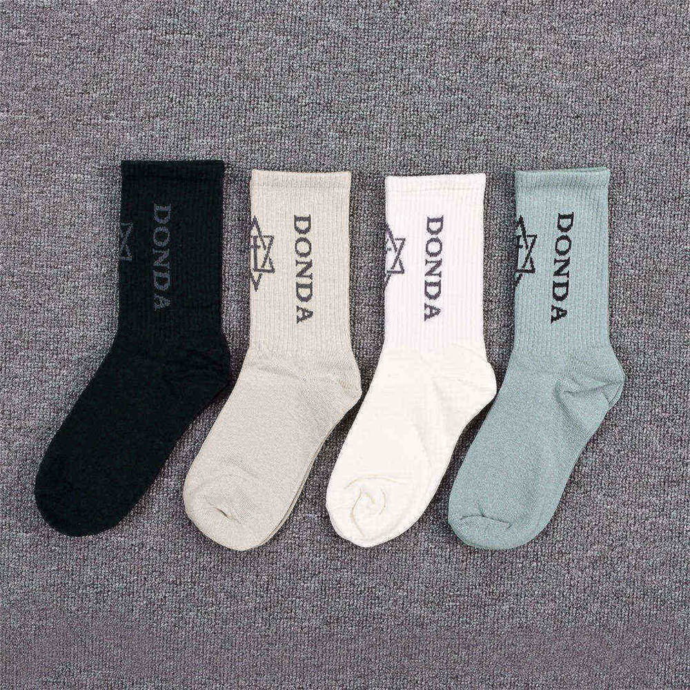 FOG KANYE new album spoof DONDA letters long-tube cotton socks