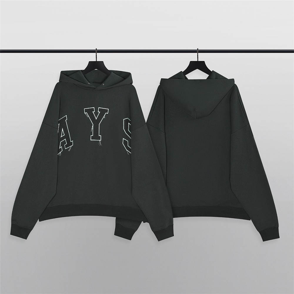 FOG askyurself AYS letter hoodie black - Click Image to Close