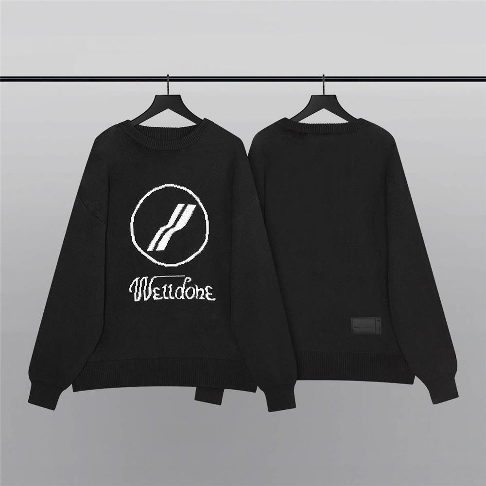FOG WELLDONE KNITTED BIG LOGO LETTER SWEATER BLACK - Click Image to Close