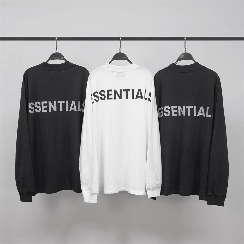 FOG ESSENTIALS 3M reflective long-sleeved T-shirt black/white