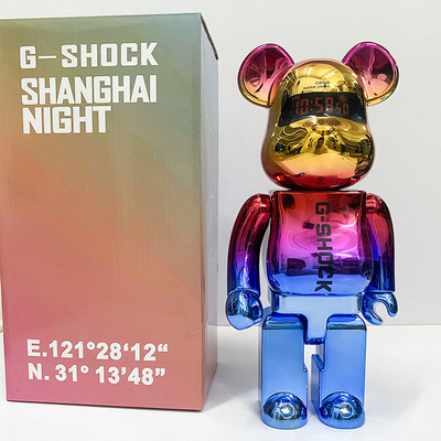 Bearbrick x G-Shock rainbow 400% 28cm