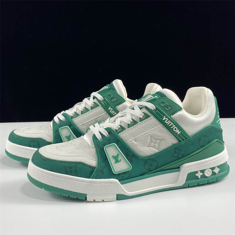LV Trainer Sneaker Low light green,New Products : Rose Kicks, Rose Kicks