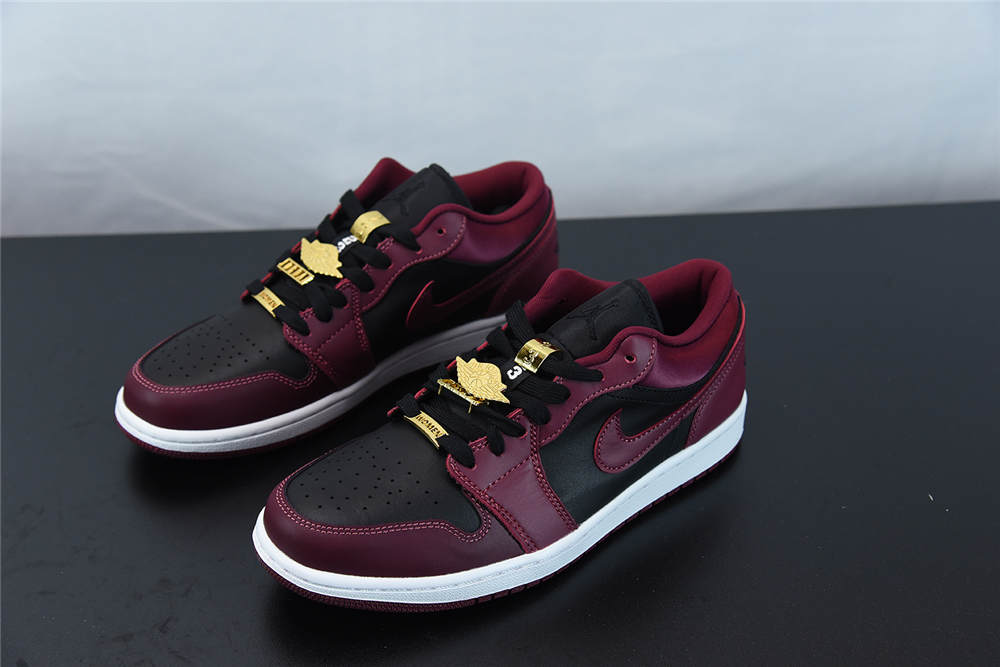 Jordan 1 Low Dark Beetroot Black - Click Image to Close