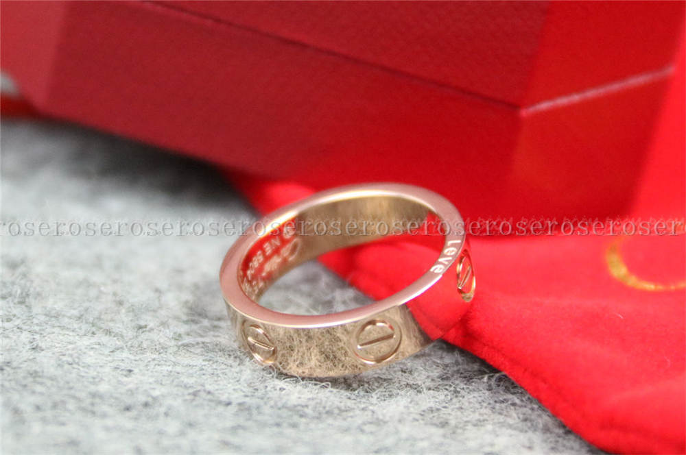 CARTIER ROSE GOLD PLAIN LOVE RING (LEAVE THE NOTE ABOUT THE SIZE PLS)