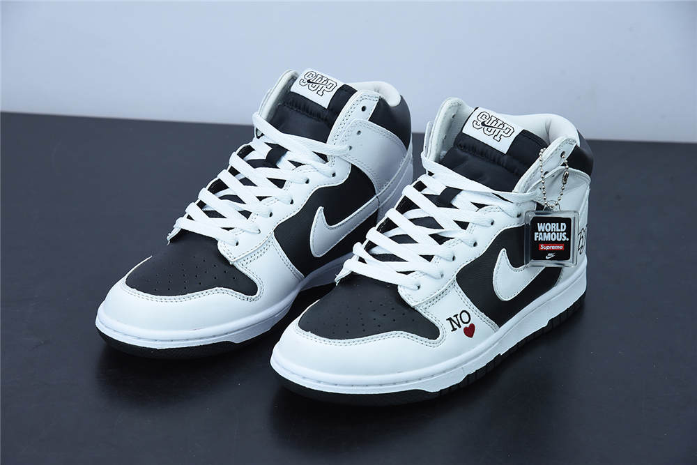 Supreme X Nike SB Dunk High By Any Means White