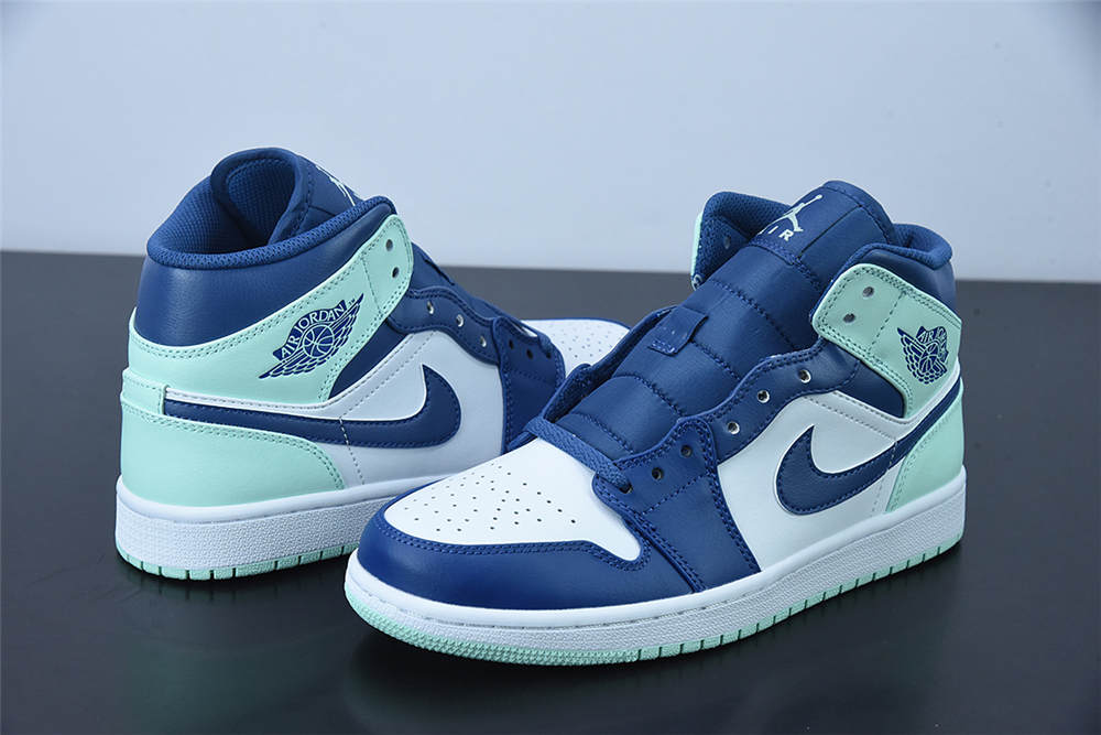 Jordan 1 Mid Mystic Navy Mint Foam [2022060828] - $130.00 : Rose Kicks ...