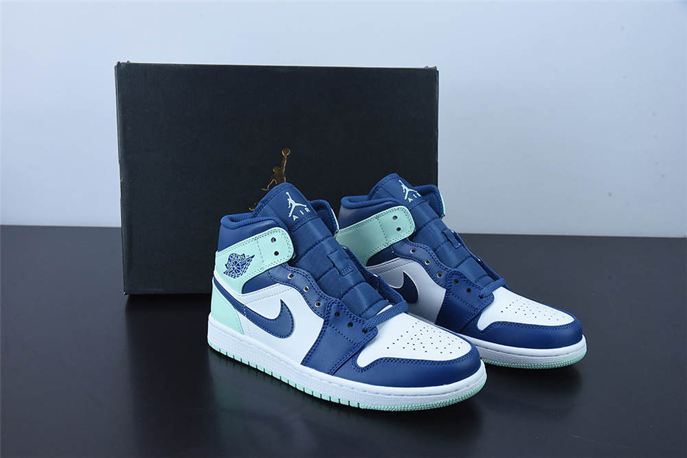 Jordan 1 Mid Mystic Navy Mint Foam [2022060828] - $130.00 : Rose Kicks ...