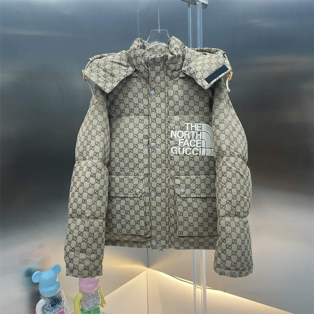 Gucci x The North Face Down Jacket light Brown