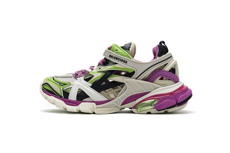 BLCG Track 2 Sneaker White Green Pink 568615 W2GN3 9199