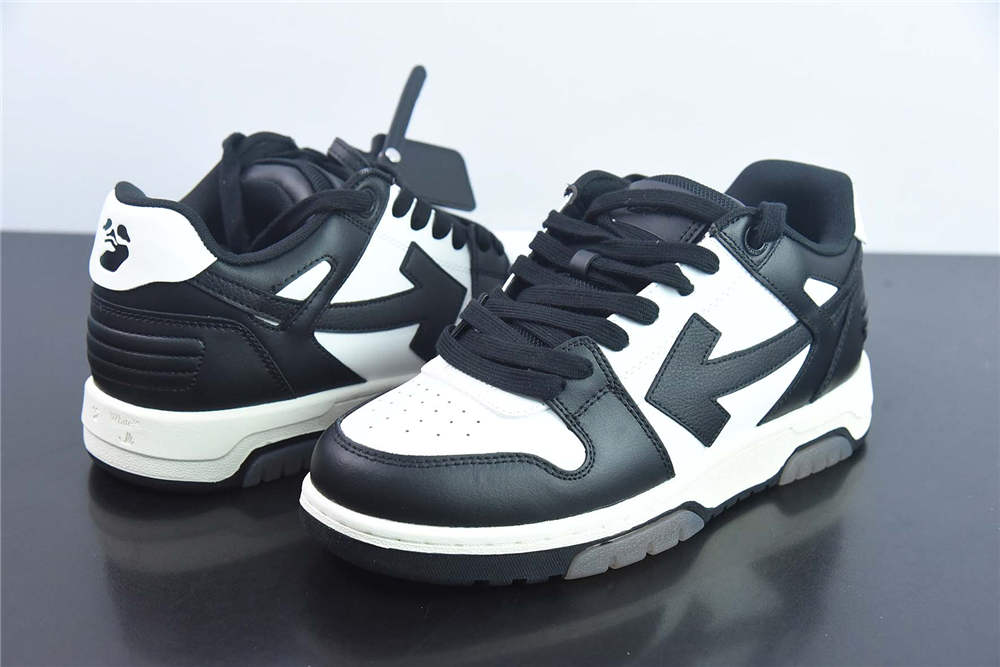 Off-White Out Of Office Leather black white
