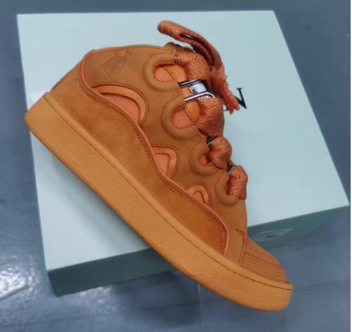 Lanvin Curb Sneakers In Orange