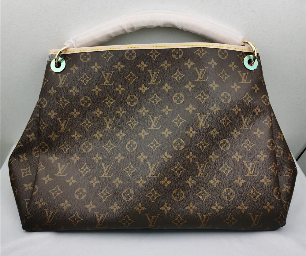 Artsy leather handbag LV Brown in Leather