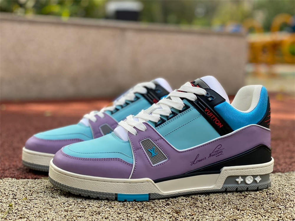 LV Trainer Sneakers blue purple
